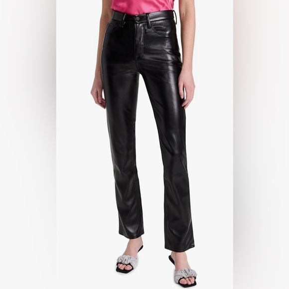 Good American Women's Leather Good Icon Jeans Size 10/30